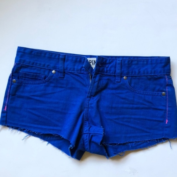 PINK Victoria's Secret Pants - PINK raw cutoff blue shorts